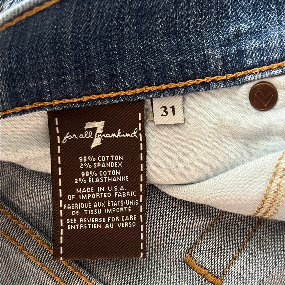7 For All Mankind Men's Blue Denim Jeans - Picture 7 of 8
